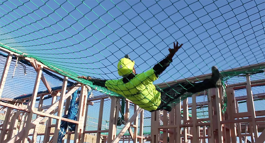 High-strength general safety net installation